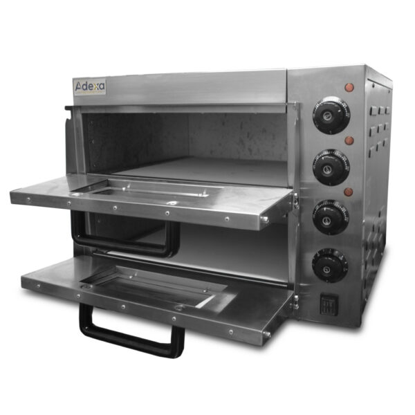 Adexa Counter Top Twin Deck Pizza Oven - Image 2