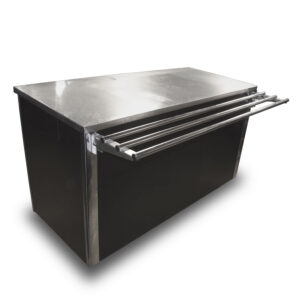 1.9m Stainless Steel Counter With Tray Rail