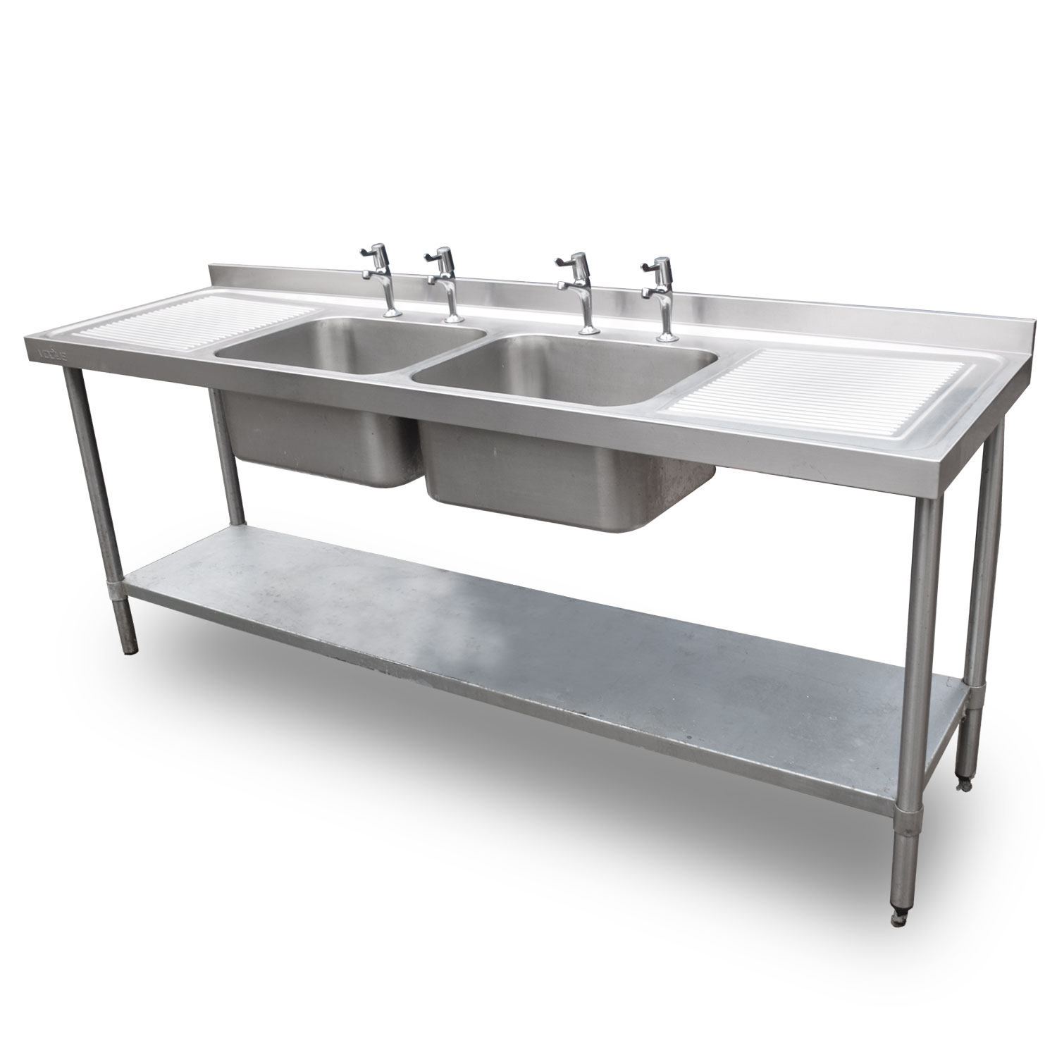 2.1m Stainless Steel Double Sink