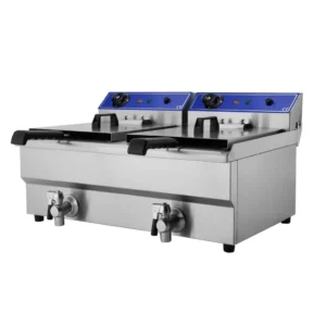 Countertop Electric Twin Tank Fryer With Tap - 2x11.5Litre (Oil)