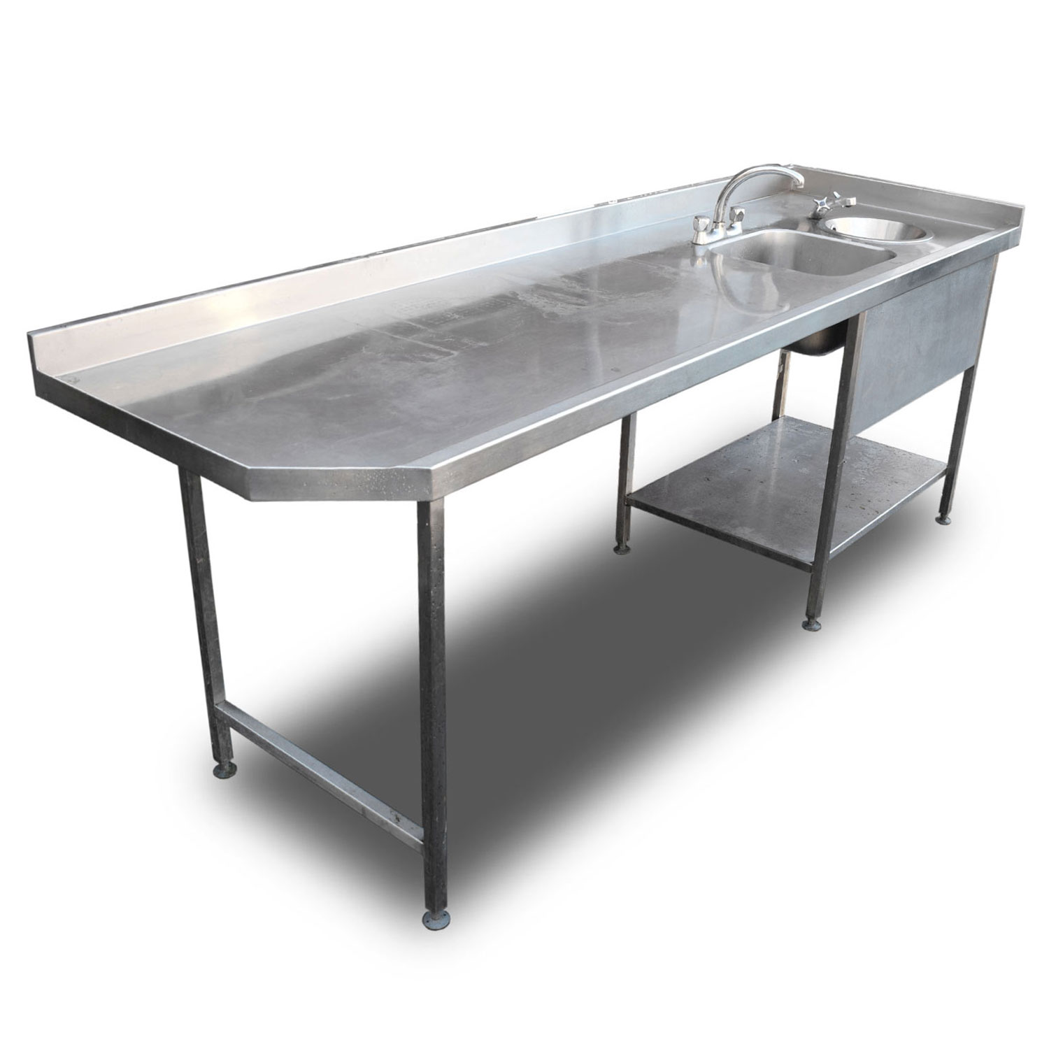 2.6m Stainless Steel Sink Unit