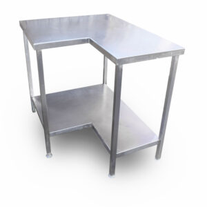 1m Stainless Steel Corner Bench