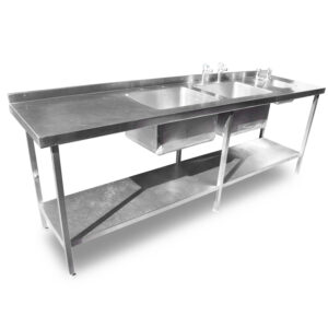 2.4m Stainless Steel Sink Unit