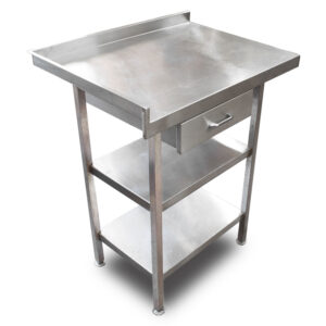 0.85m Stainless Steel Table with Drawer