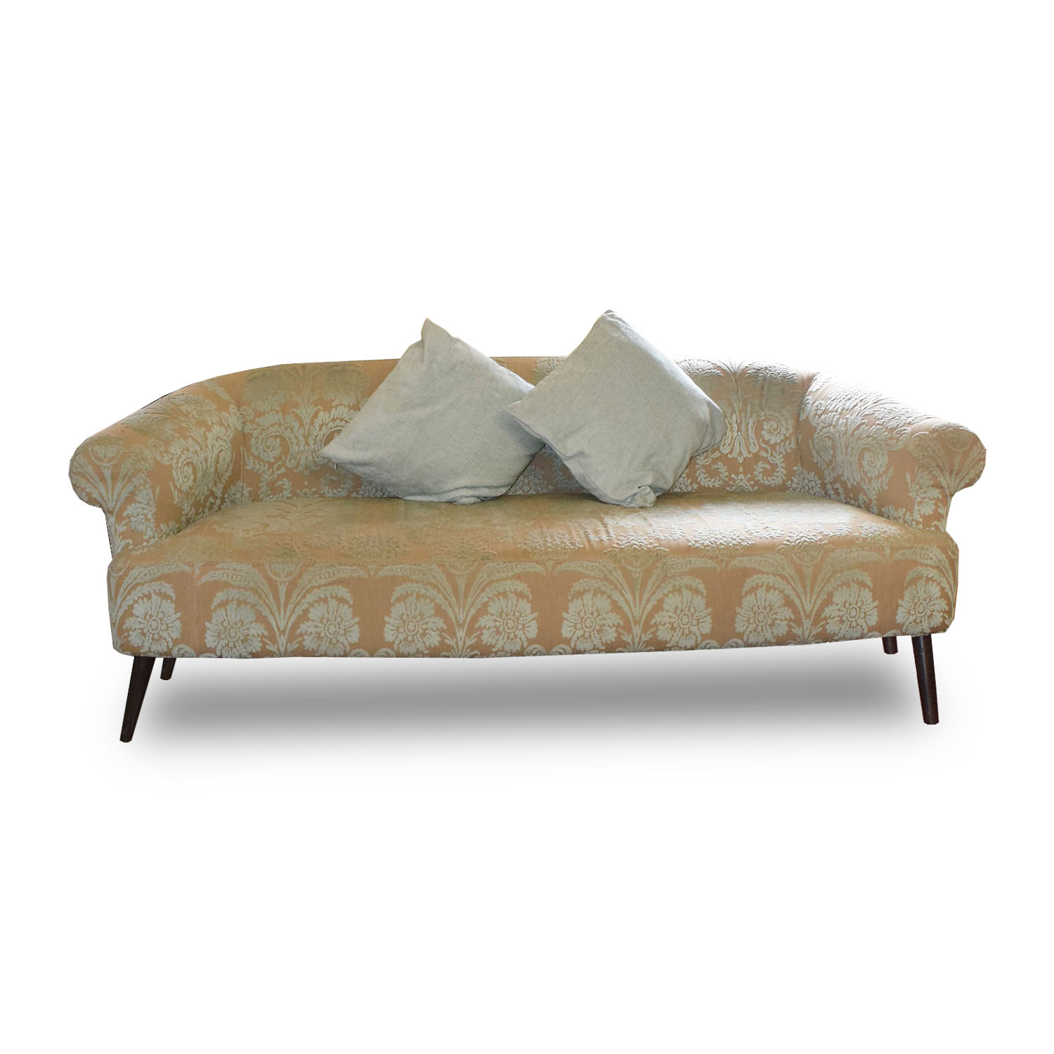Yellow Floral Effect 2 Seater Sofa