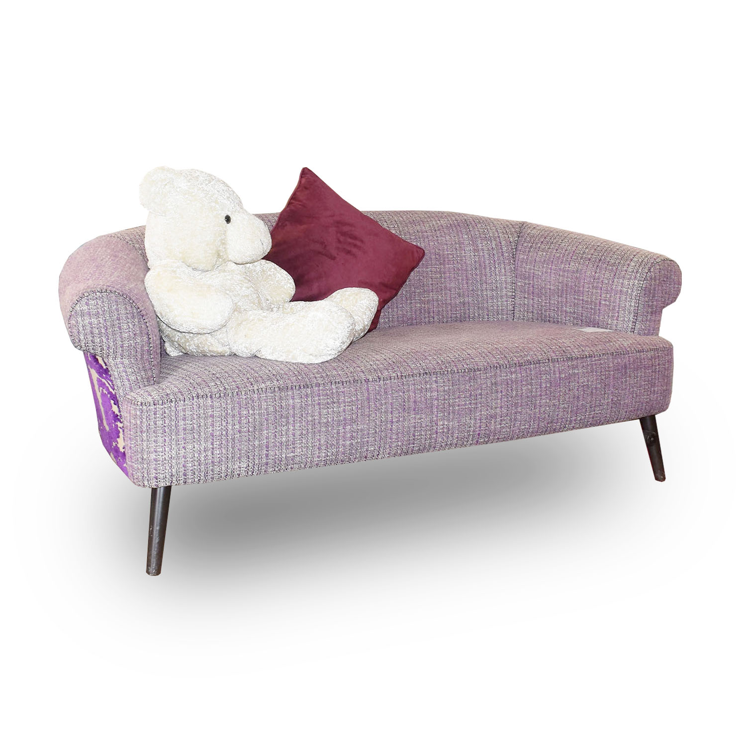 Purple Fabric 2 Seater Sofa