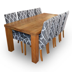 Solid Oak Table with X8 Chairs