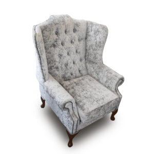 Chesterfield Grey Fabric Armchair